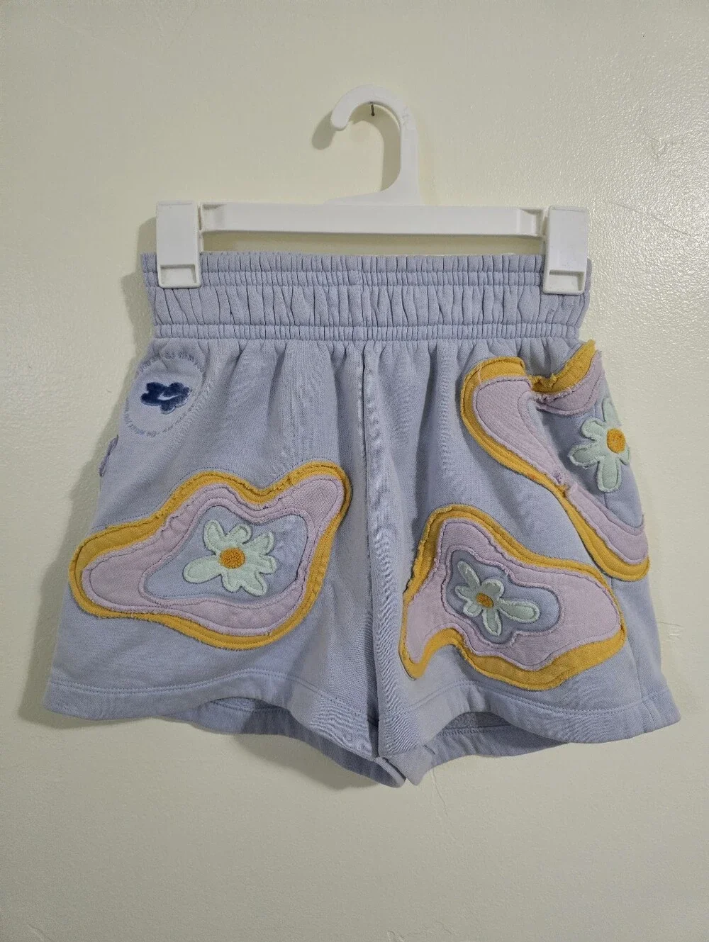 Nike Project Euphoria Purple Floral Patchwork Fleece Shorts Women’s XS